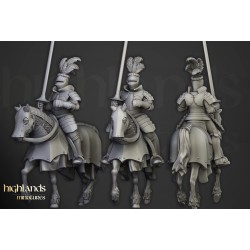 Sunland Knights on Horse x 2 + 3 cmd - druk 3d - Highlands Miniatures
