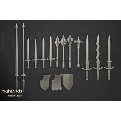 Sunland Knights on Horse x 2 + 3 cmd - druk 3d - Highlands Miniatures