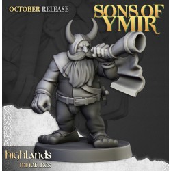 Dwarf Pikemen Unit x7 + 3 cmd - Bigusson - Druk 3d - Highlands Miniatures