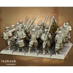Sunland Imperial Troops z mieczami x7 + cmd - Highlands Miniatures
