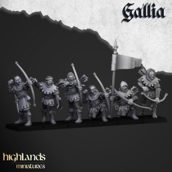 Robin Hood and the Sherwood Archers x 9 - Bigusson - Highlands Miniatures