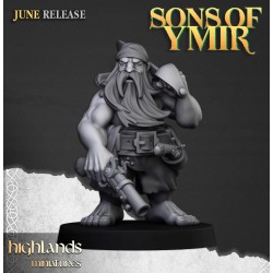 Dwarf Pirates x7 + 3 cmd - Bigusson - Druk 3d - Highlands Miniatures