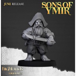 Dwarf Pirates x7 + 3 cmd - Bigusson - Druk 3d - Highlands Miniatures