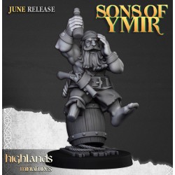 Dwarf Pirates x7 + 3 cmd - Bigusson - Druk 3d - Highlands Miniatures