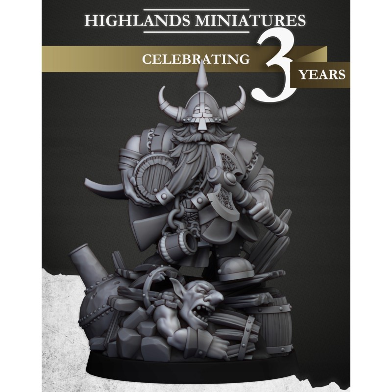 Dwarf Brewmaster - Druk 3d - Highlands Miniatures Dwarf Brewmaster - Druk 3d - Highlands Miniatures