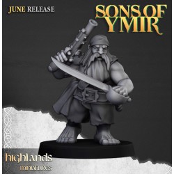 Dwarf Pirates x 10 - Bigusson - Druk 3d - Highlands Miniatures