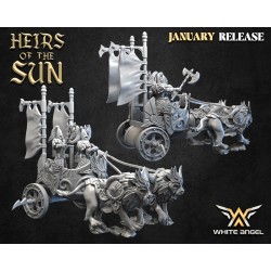Chariot of Lions - Bigusson - Druk 3D - White Angels