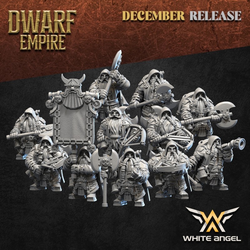 DWARF RANGER x 10 - Bigusson - Druk 3D - White Angels DWARF RANGER x 10 - Bigusson - Druk 3D - White Angels