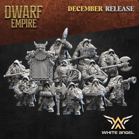 DWARF RANGER x 10 - Bigusson - Druk 3D - White Angels
