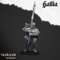 Gallia Men at Arms x 7 + cmd - druk 3d - Bigusson - Highlands Miniatures